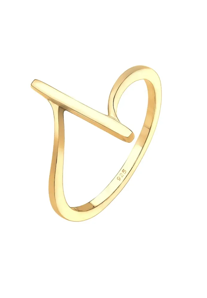 Elli Bandring Geo Formen Cool Basic Minimal 925 Silber Ringe 1 ct Damen