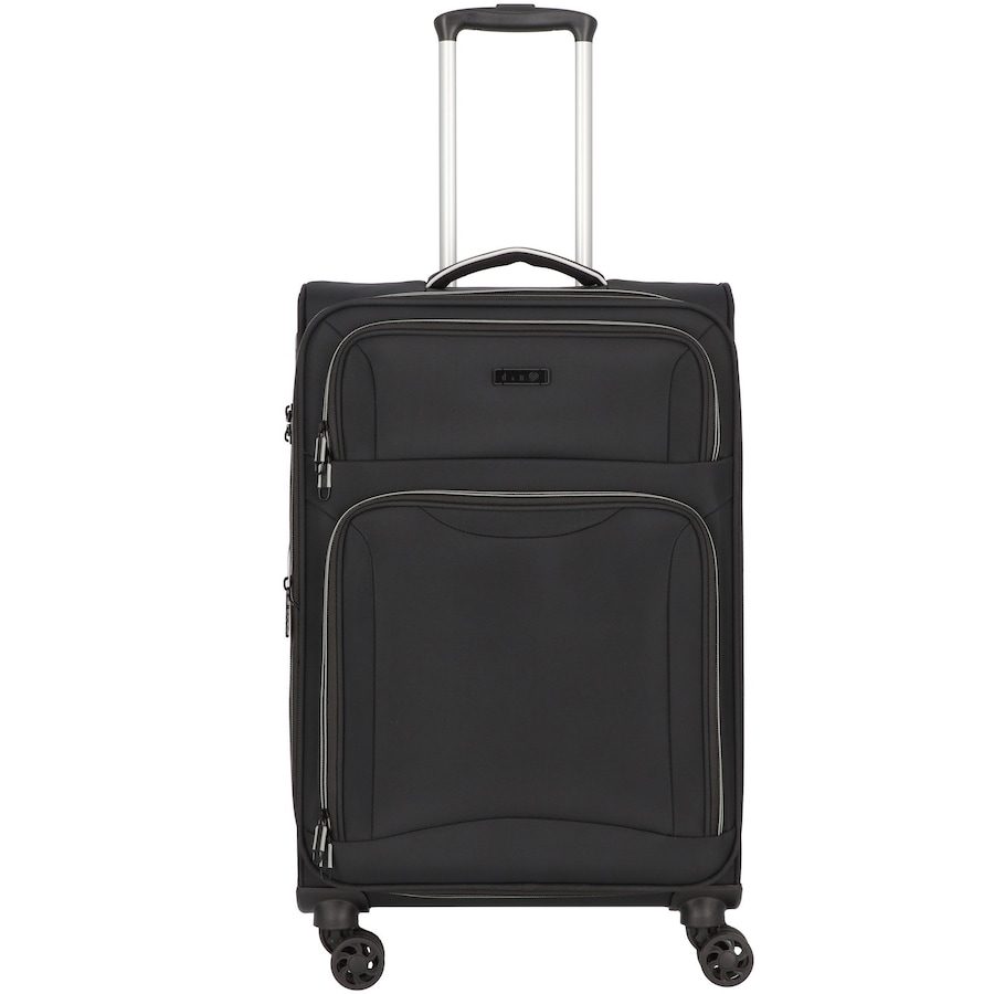 d & n Travel Line 9204 4 Rollen Trolley M 66 cm mit Dehnfalte Reisetaschen 1 ct Schwarz Herren