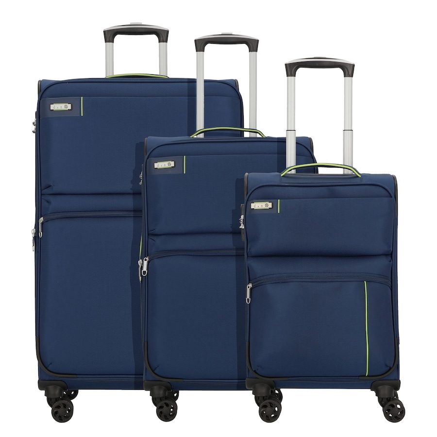 d & n Travel Line 6704 4-Rollen Kofferset 3tlg. Reisetaschen 1 ct Violett Herren
