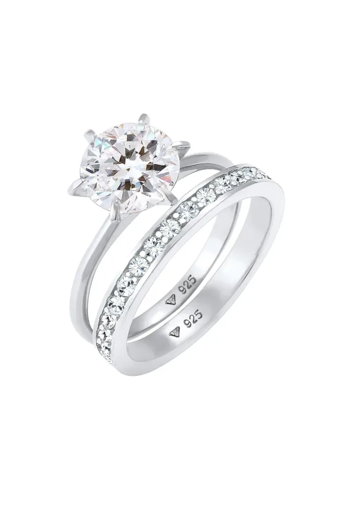 Elli - Ring Eternity Kristalle Set, 52mm, Silber