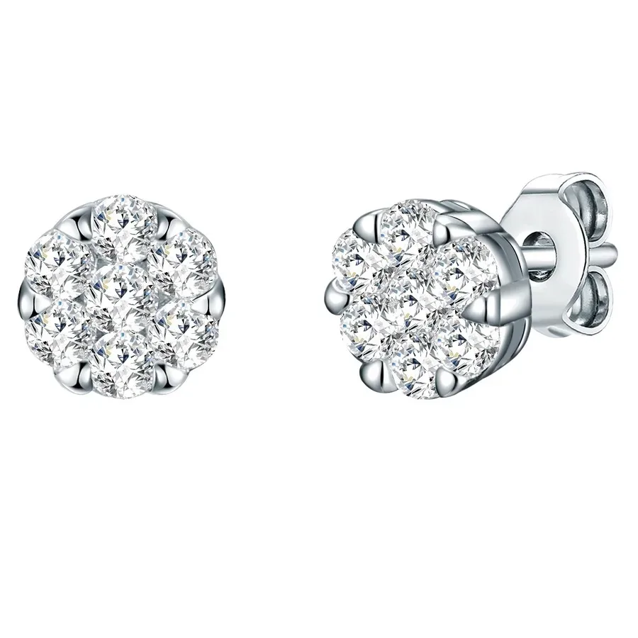 Trilani Ohrstecker Sterling Silber Zirkonia in Silber Ohrringe 1 ct Damen