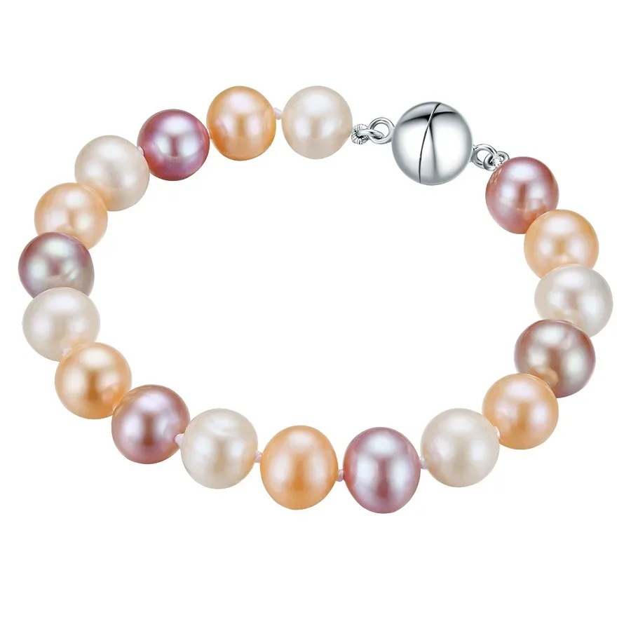Valero Pearls Perlen-Armband aus Sterling Silber in silber mit Süßwasser-Zuchtperle Armbänder & Armreife 1 ct Damen