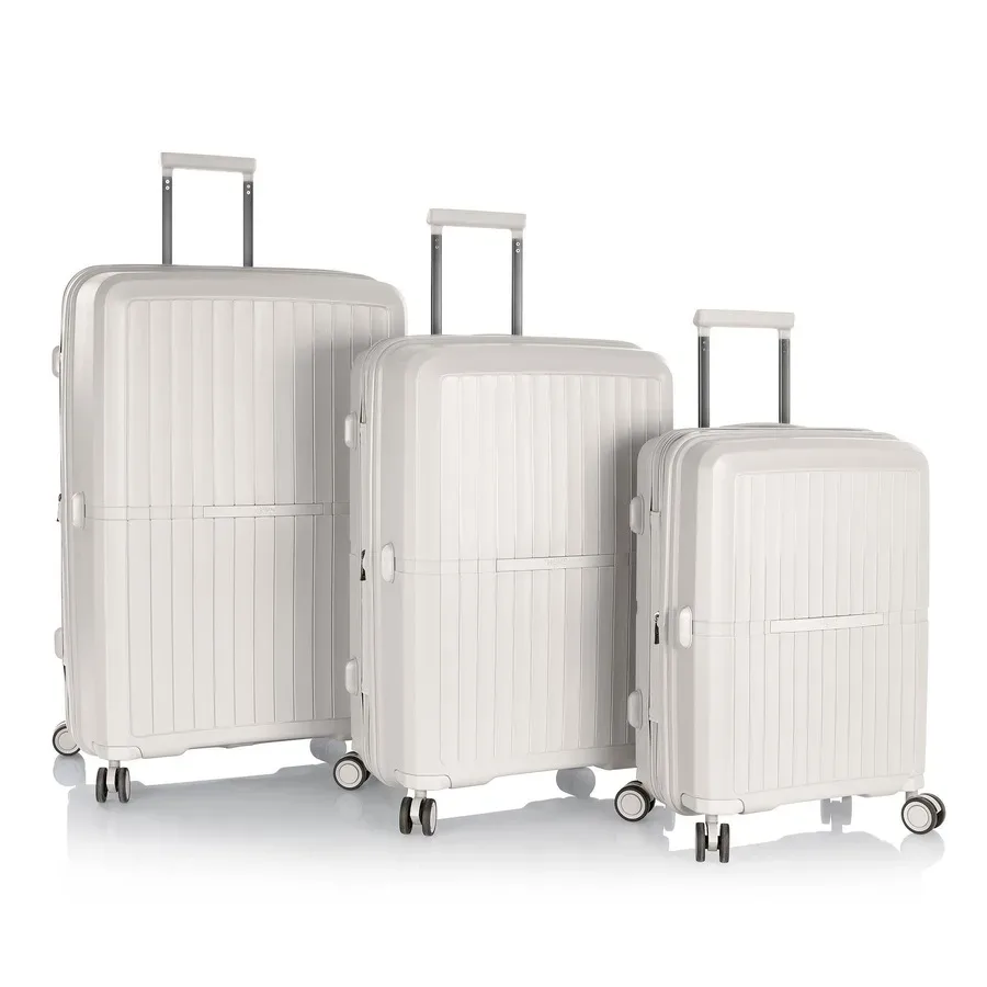 Heys AirLite 4 Rollen Kofferset 3-teilig mit Dehnfalte Reisetaschen 1 ct Weiss Herren