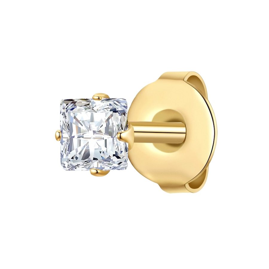 True Rebels Ohrstecker aus Edelstahl in Gelbgold mit Zirkonia Ohrringe 1 ct Herren