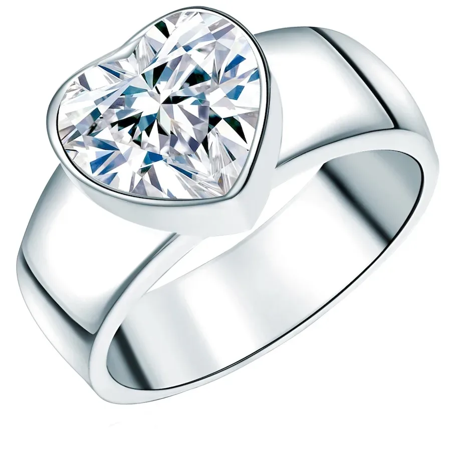 Rafaela Donata Ring Herz Sterling Silber Zirkonia in Silber Ringe 1 ct Damen