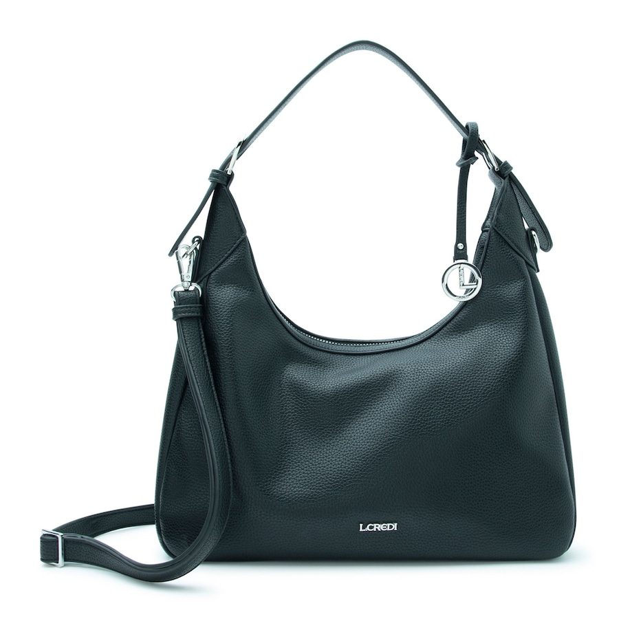 L.CREDI Petronia Schultertasche 33 cm Handtaschen 1 ct Schwarz Damen