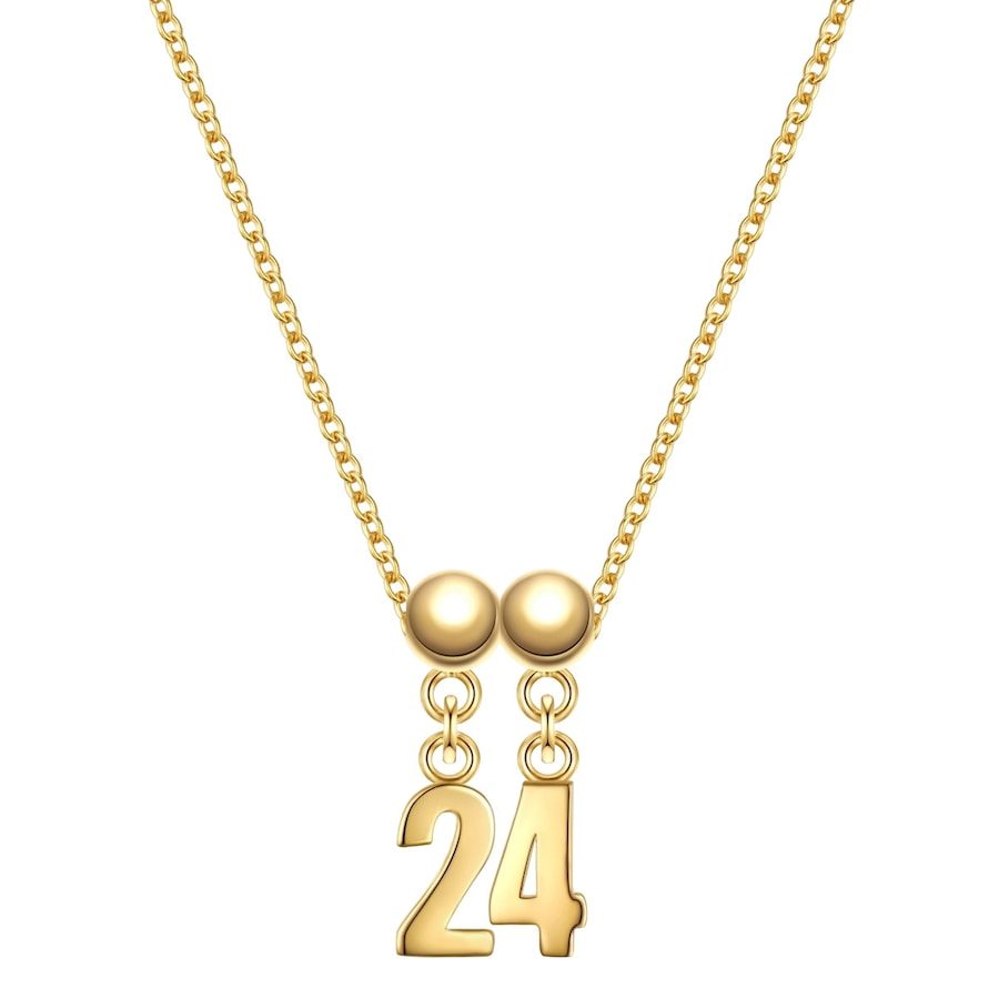 Glanzstücke München Schmuckset Zahl 24 aus Sterling Silber in Gelbdold Ketten 1 ct Damen