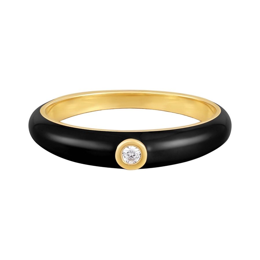 Glanzstücke München Ring aus Sterling Silber in gelbgold mit Zirkonia Ringe 1 ct Damen