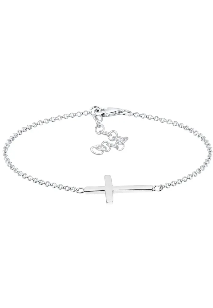 Elli - Armband Kreuz Symbol, 19cm, Silber