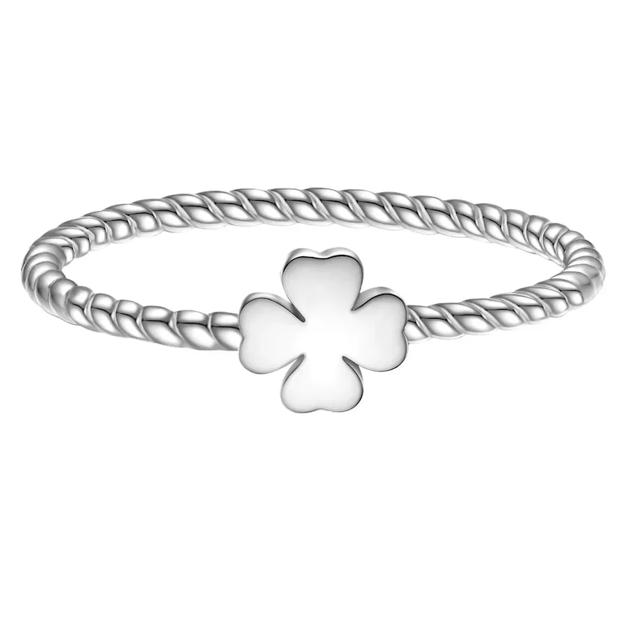 Glanzstücke München Ring Kleeblatt aus Sterling Silber in Silber Ringe 1 ct Damen