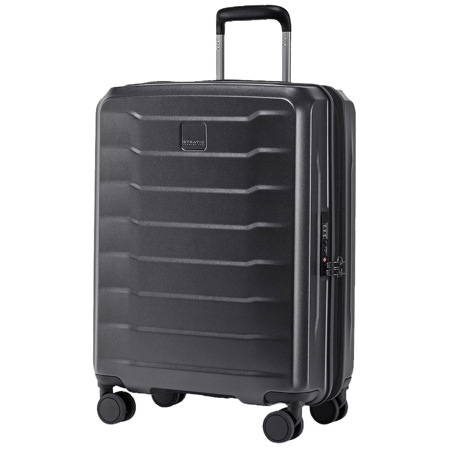 Stratic Phoenix 4 Rollen Kabinentrolley 55 cm mit Dehnfalte Koffer & Trolleys 1 ct Schwarz