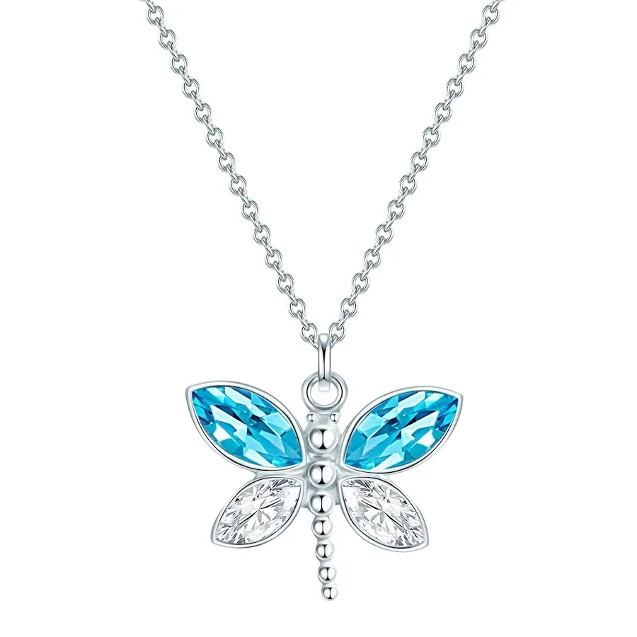EASTSIDE Halskette Schmetterling Edelstahl Preciosa in Silber Ketten 1 ct Damen