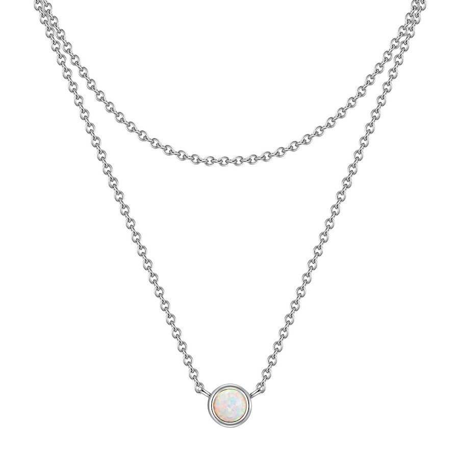 Glanzstücke München Halskette Sterling Silber Opal (synth.) in Gelbgold Ketten 1 ct Damen