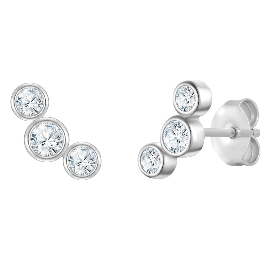 Rafaela Donata Ohrstecker aus Sterling Silber in Silber mit Zirkonia Ohrringe 1 ct Damen
