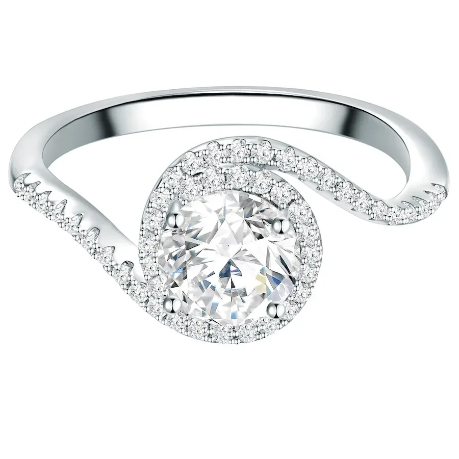Trilani Ring Sterling Silber Zirkonia in Silber Ringe 1 ct Damen