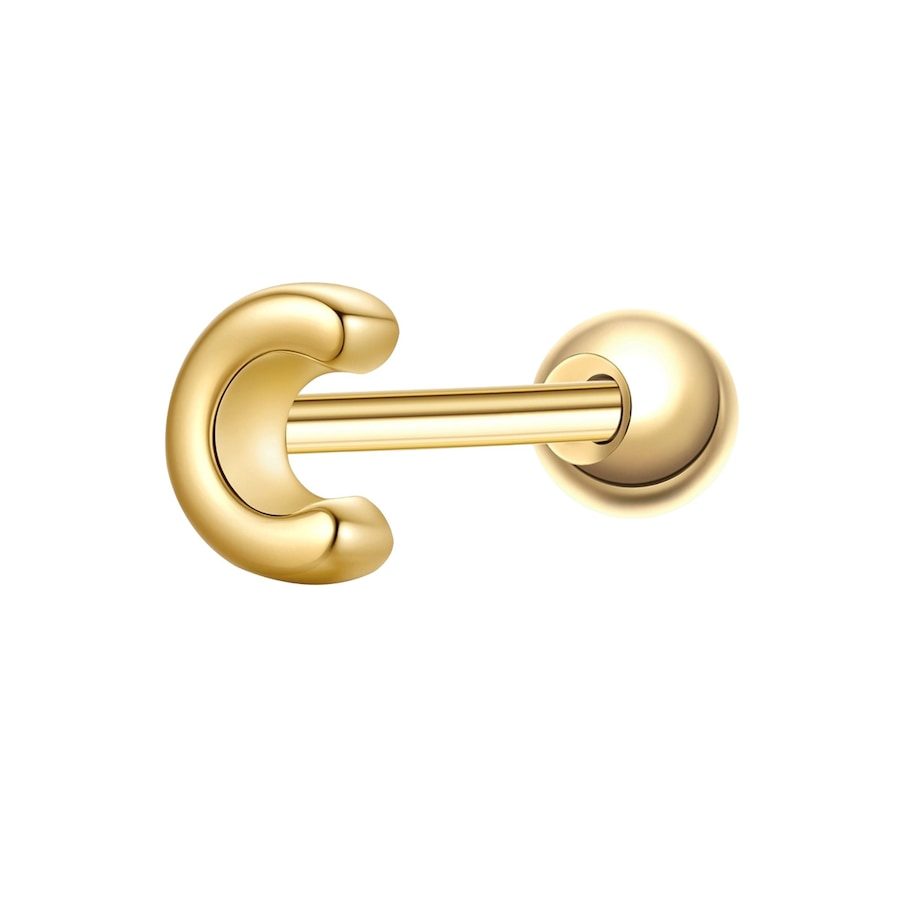 Glanzstücke München Piercing Buchstabe C aus Sterling Silber in gelbgold Ohrringe 1 ct Damen