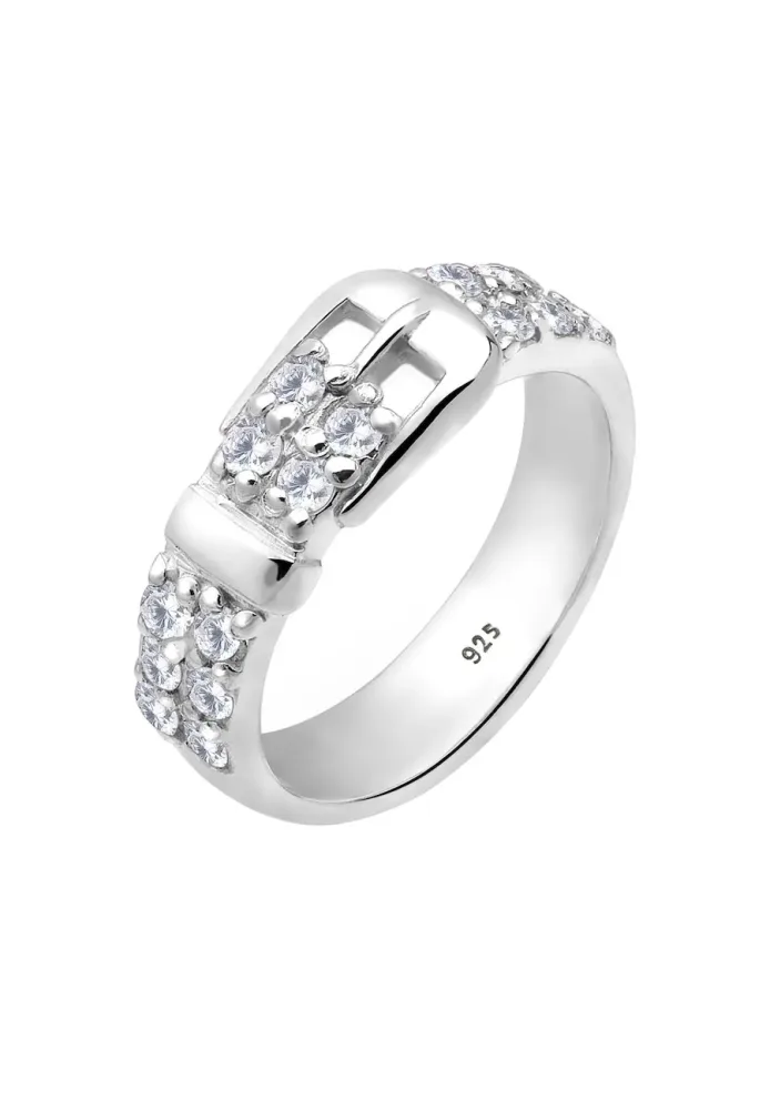 Elli Gürtel Basic Zirkonia 925 Silber Ringe 1 ct Damen
