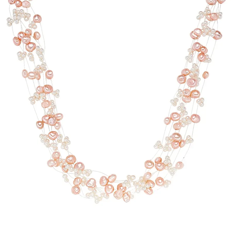 Valero Pearls Perlen-Kette aus Sterling Silber in silber mit Süßwasser-Zuchtperle Ketten 1 ct Damen