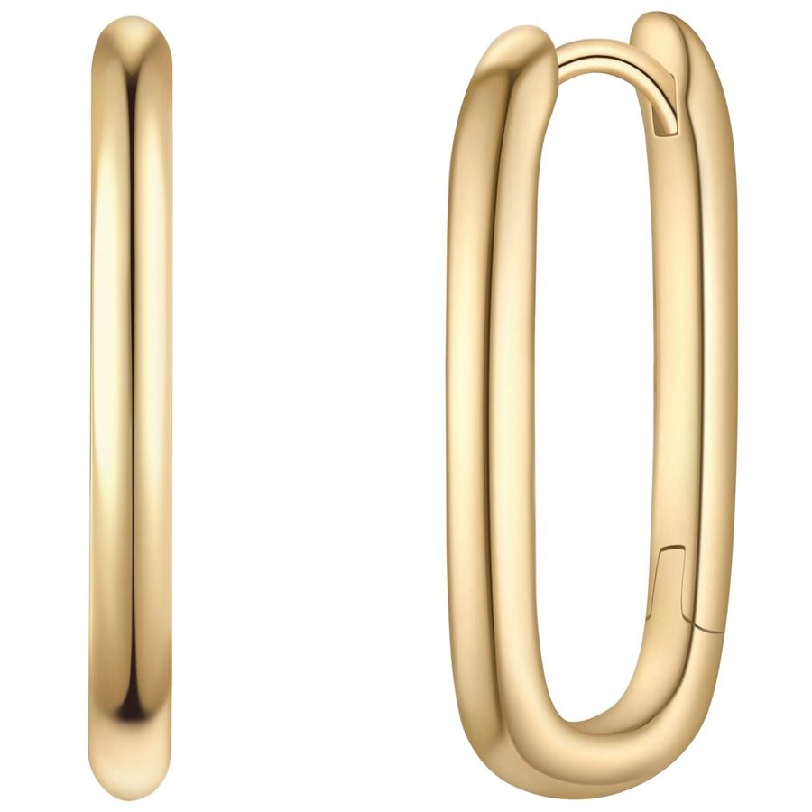 Glanzstücke München Creolen aus Sterling Silber in gelbgold Ohrringe 1 ct Damen