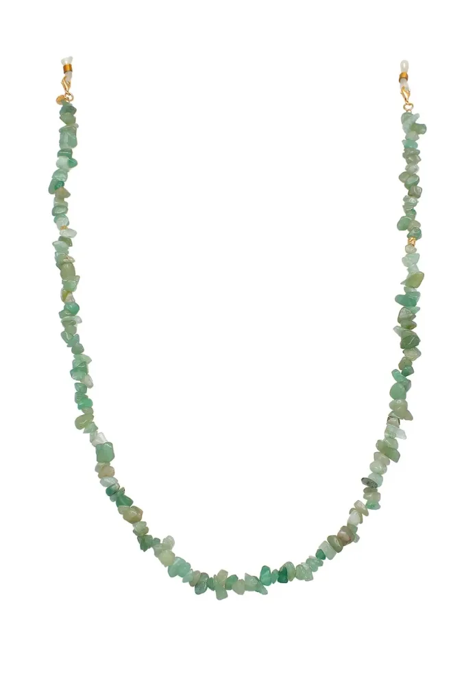 Elli PREMIUM Brillenkette Aventurin Beads 925 Silber Ketten 1 ct Damen