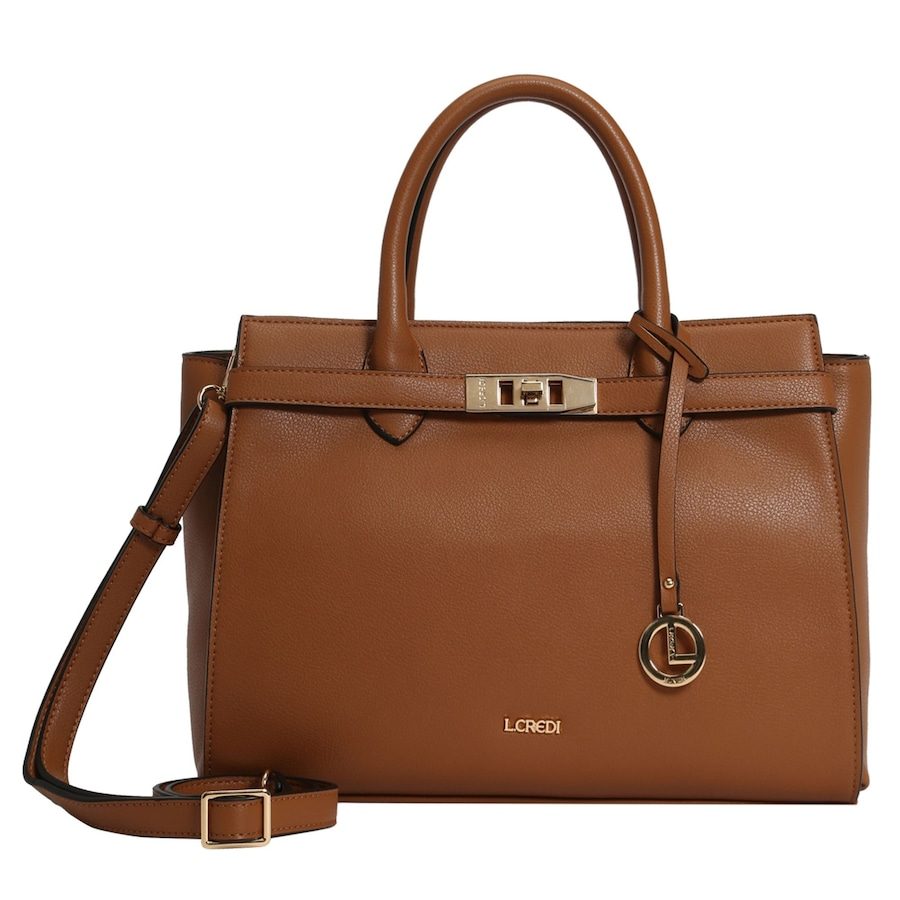 L.CREDI Konstanze Henkeltasche Handtaschen 1 ct Braun Damen