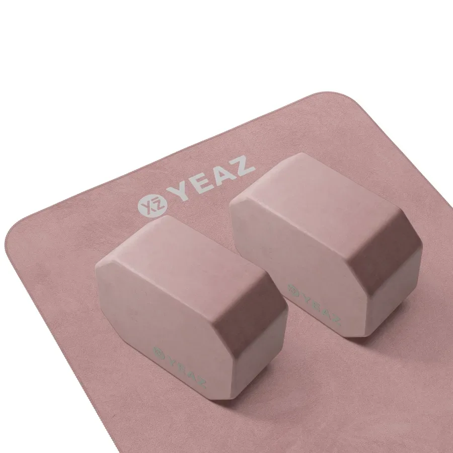 YEAZ - NEXT LEVEL Set aus Yogablöcke und Handtuch - velvet glow, One Size, Pink