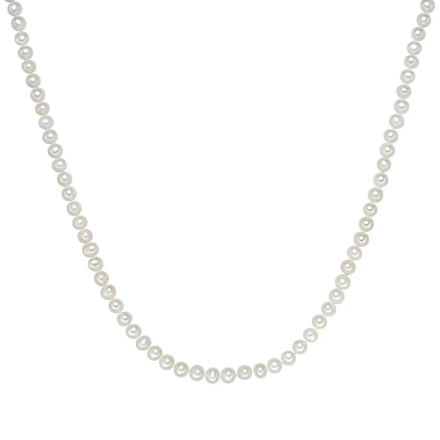 Valero Pearls Perlen-Kette aus Sterling Silber in silber mit Süßwasser-Zuchtperle Ketten 1 ct Damen