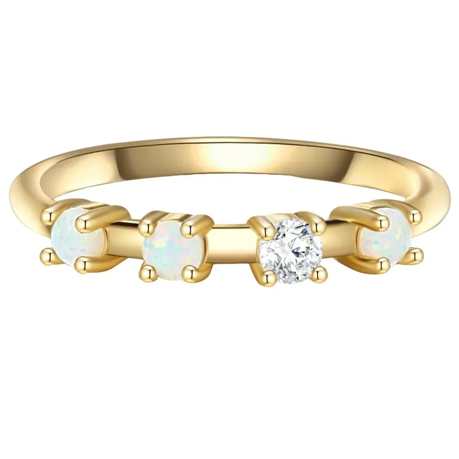Glanzstücke München Ring Sterling Silber Zirkonia in Gelbgold Ringe 1 ct Damen
