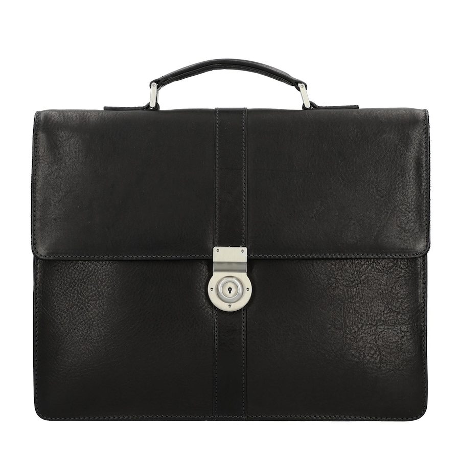 Leonhard Heyden Bergamo Aktentasche Leder 38 cm Laptopfach Laptoptaschen 1 ct Schwarz Herren