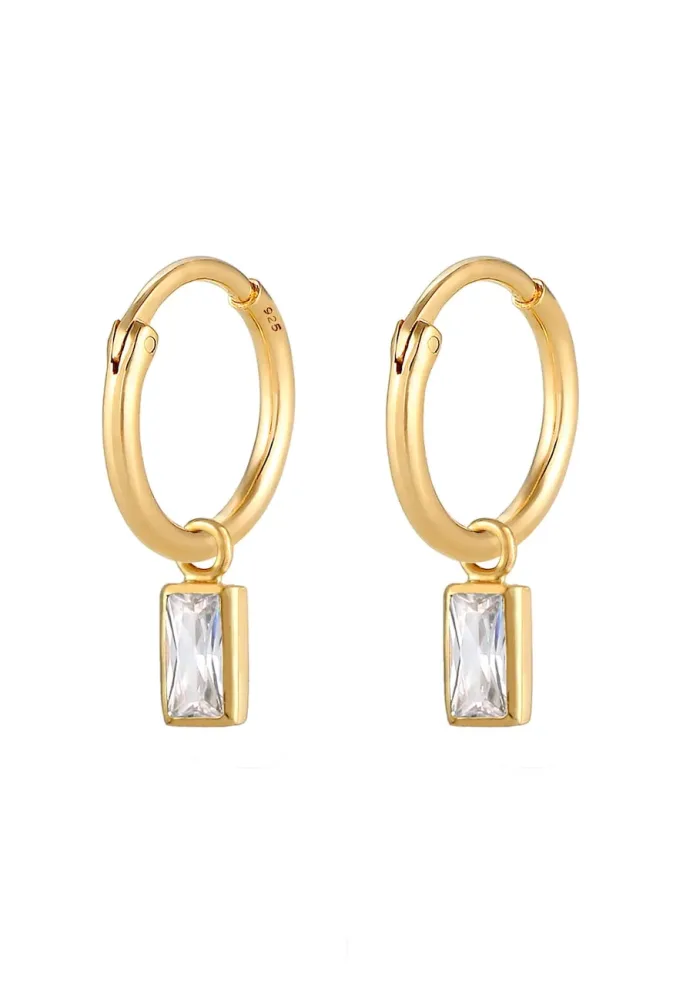 Elli - Ohrringe Creolen Zirkonia Kristalle, One Size, Gold