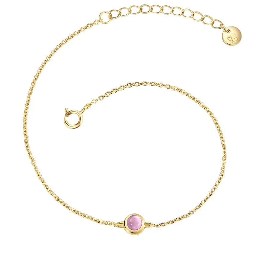 Glanzstücke München Armband aus Sterling Silber in gelbgold mit Amethyst Armbänder & Armreife 1 ct Damen