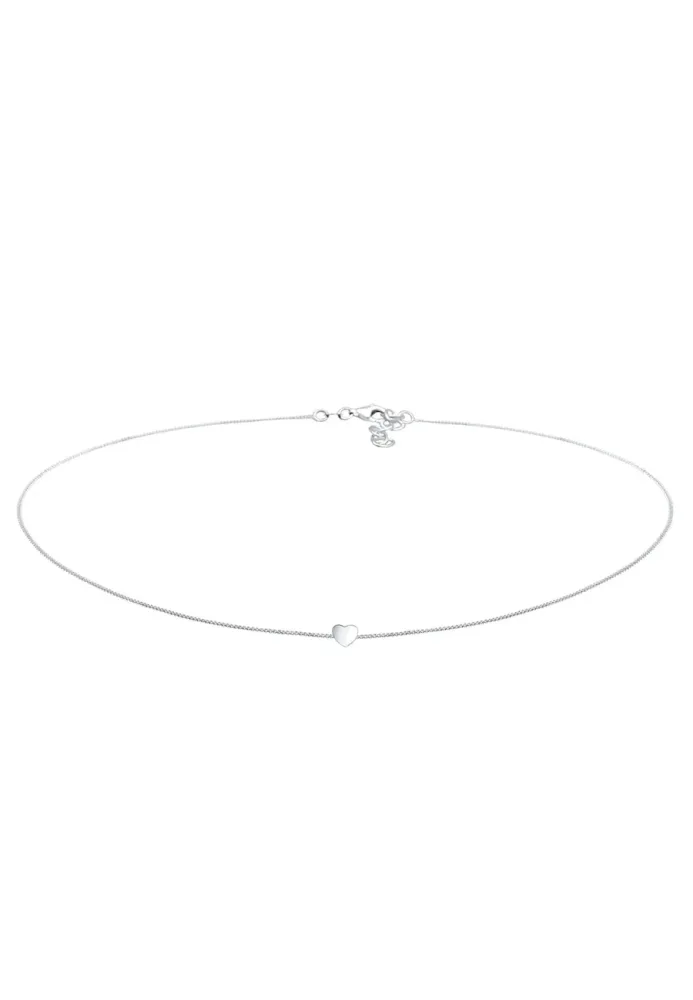 Elli - Halskette Choker Herz, 38cm, Silber