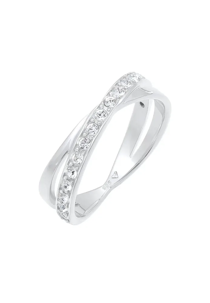 Elli Edel 925 Silber, mit Kristallen von Swarovski® Ringe 1 ct Damen