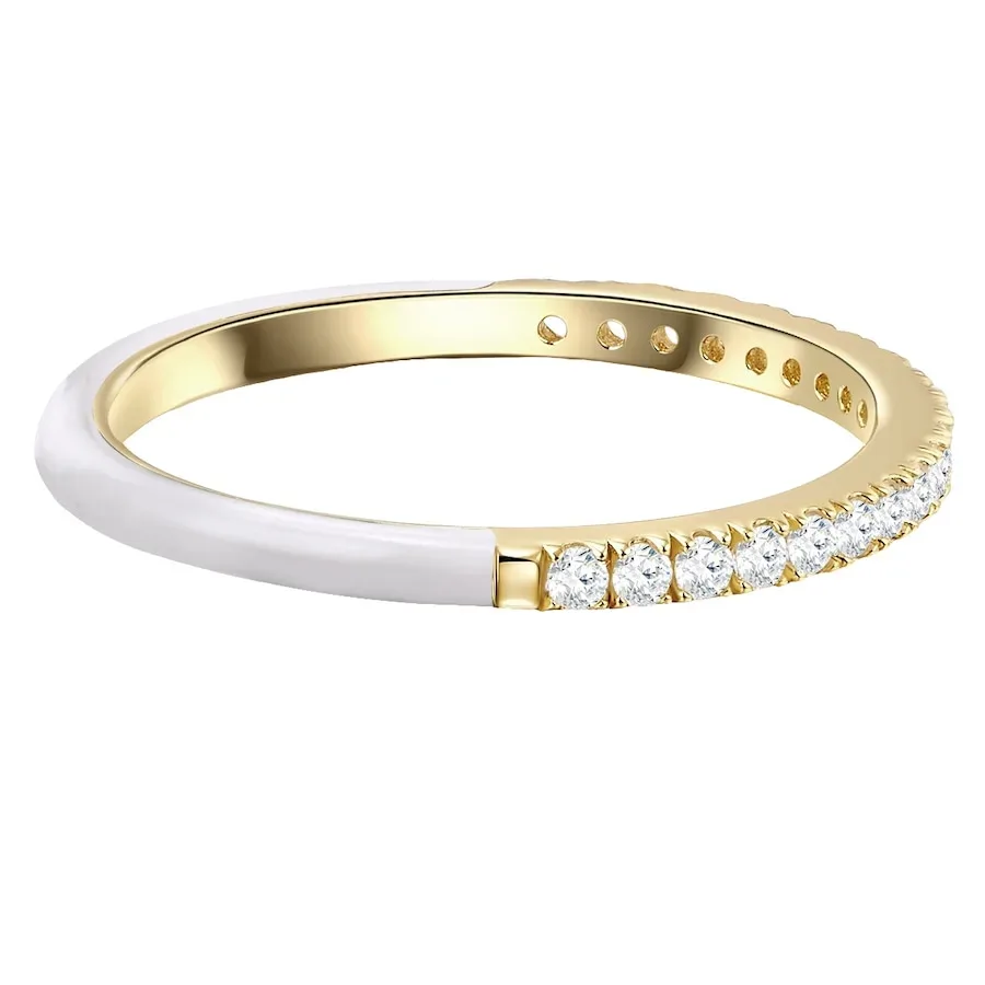 Glanzstücke München Ring aus Sterling Silber in gelbgold mit Zirkonia Ringe 1 ct Damen