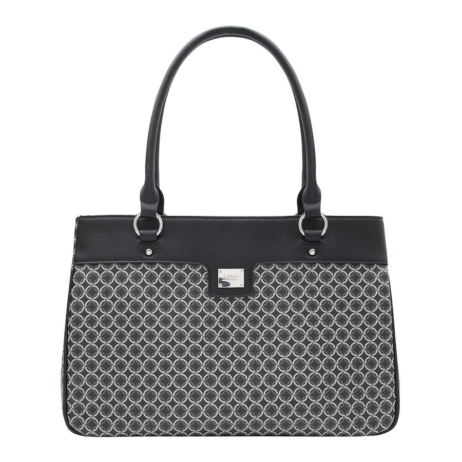L.CREDI Pia Schultertasche 37 cm Handtaschen 1 ct Schwarz Damen