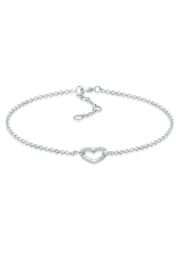 Elli Herz Liebe Love 925 Sterling Silber Armbänder & Armreife 1 ct Damen