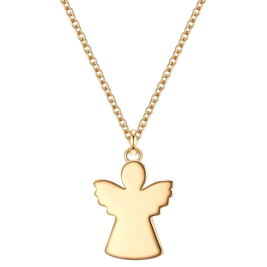 Glanzstücke München Halskette Engel aus Sterling Silber in gelbgold Ketten 1 ct Damen