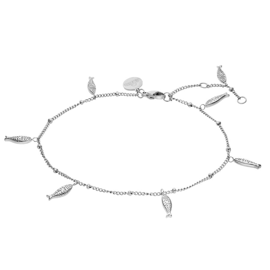 Purelei Vitamin Sea Fußkette 100% Edelstahl Fußschmuck 1 ct Grau
