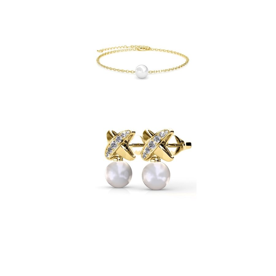 MYC-Paris Chris Pearl Kristall-Set Schmuck-Set 1 ct Damen