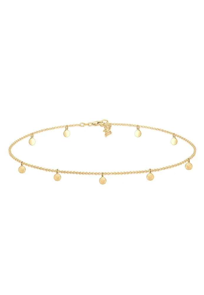 Elli - Halskette Choker Plättchen, 36cm, Gold