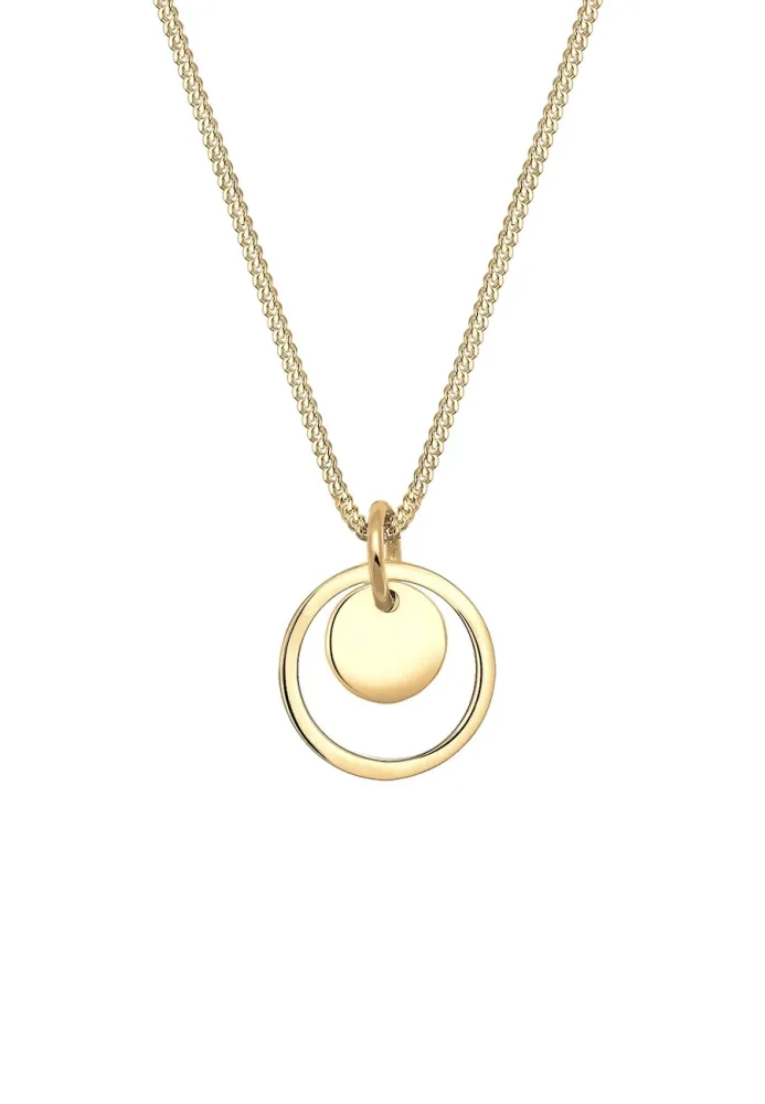 Elli Kreis Rund Geo Trend 925 Sterling Silber Ketten 1 ct Damen