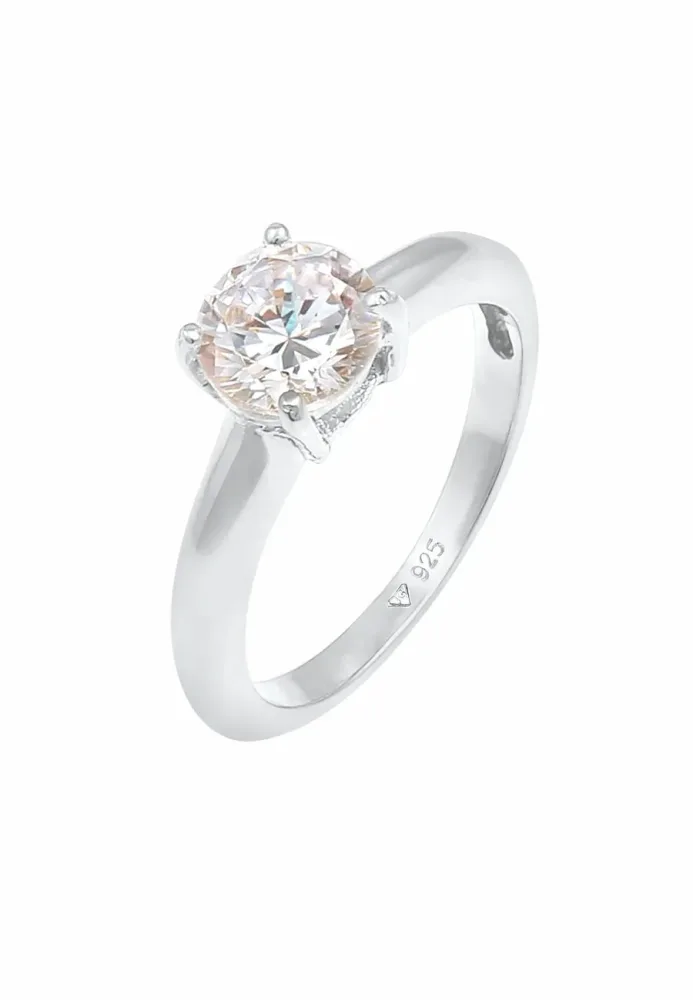 Elli Solitär Klassisch Zirkonia 925 Sterling Silber Ringe 1 ct Damen