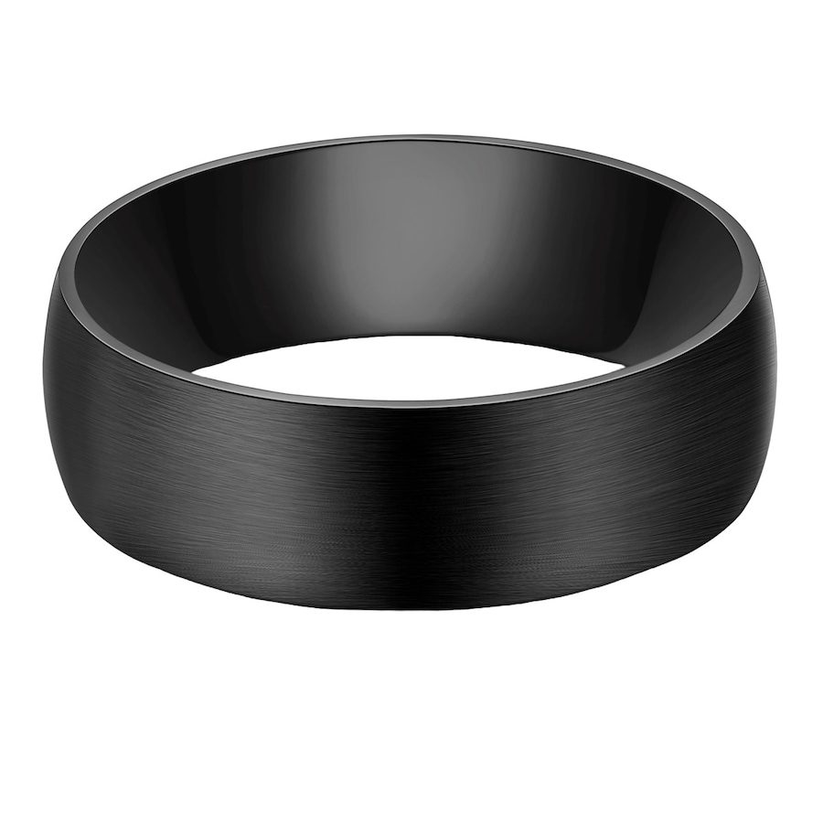 True Rebels Ring aus Edelstahl in Schwarz Ringe 1 ct Herren