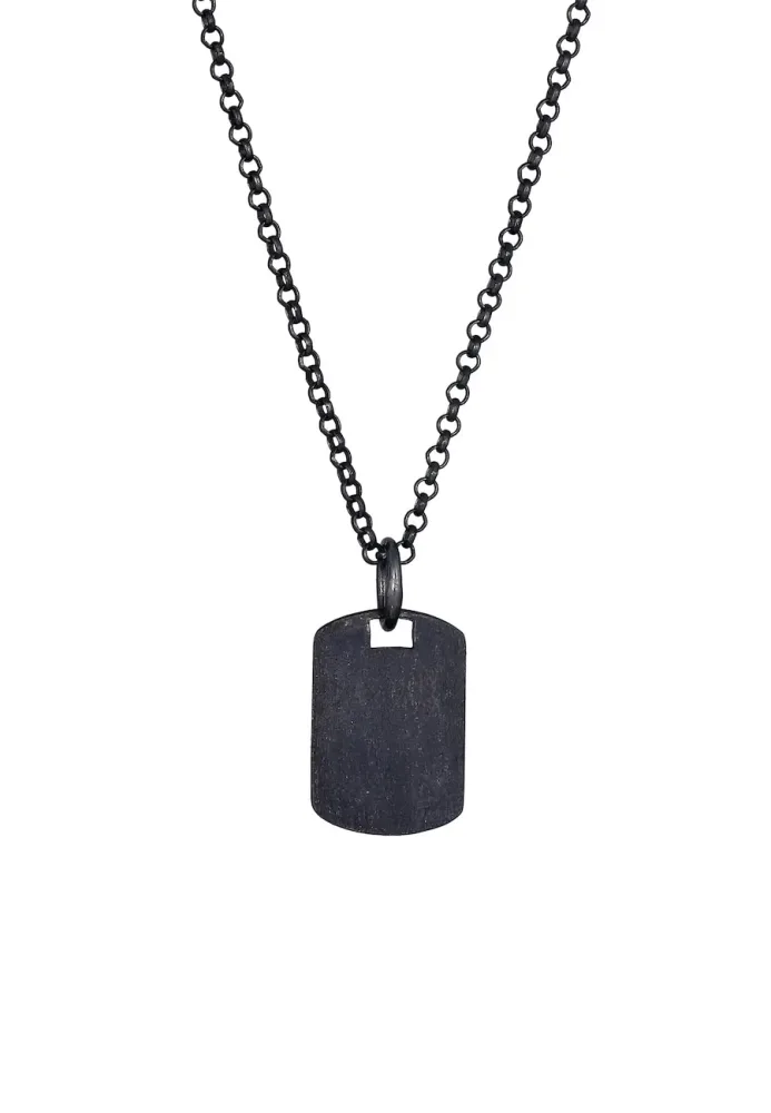 KUZZOI Marke Military Platte Brushed 925 Silber Ketten 1 ct Herren