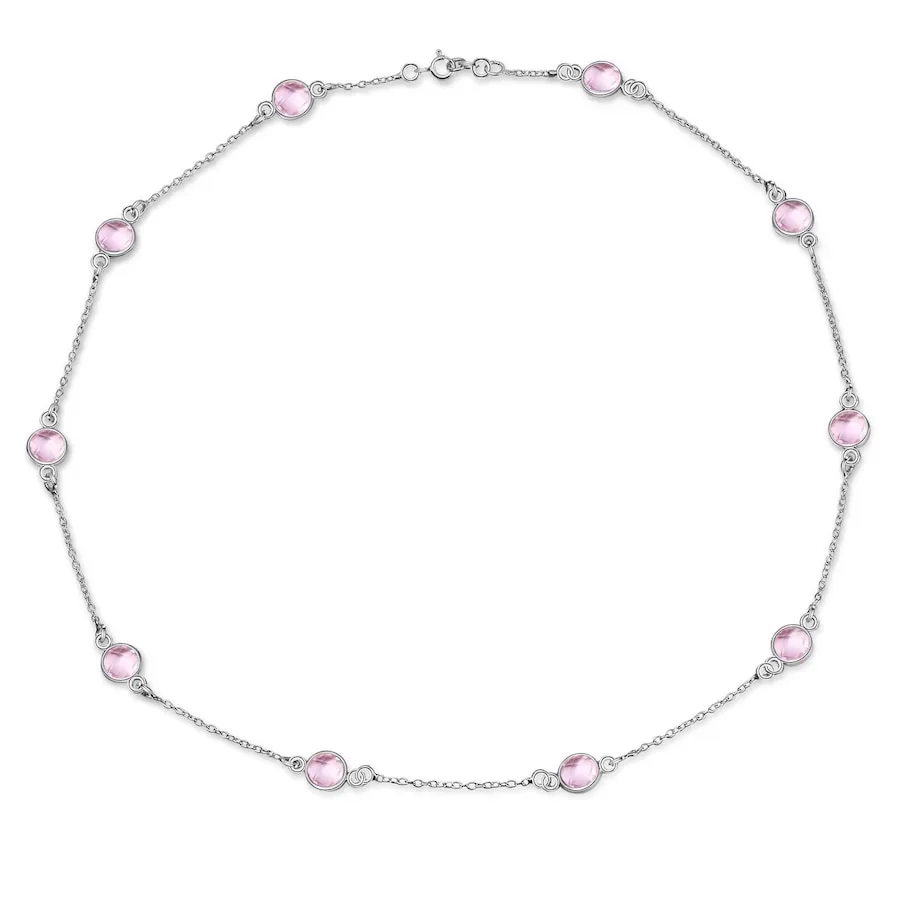 Ailoria LAVANDE Halskette Pink Quarz Ketten 1 ct Damen