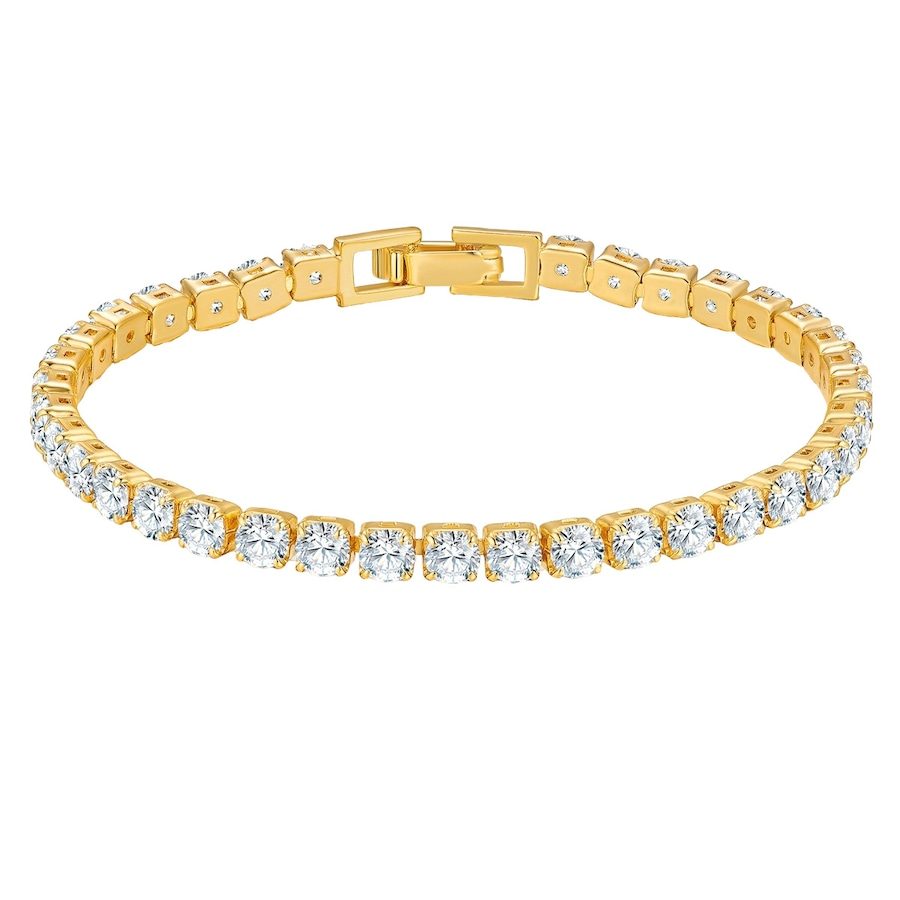 Glanzstücke München Armband Sterling Silber Zirkonia in Gelbgold Armbänder & Armreife 1 ct Damen