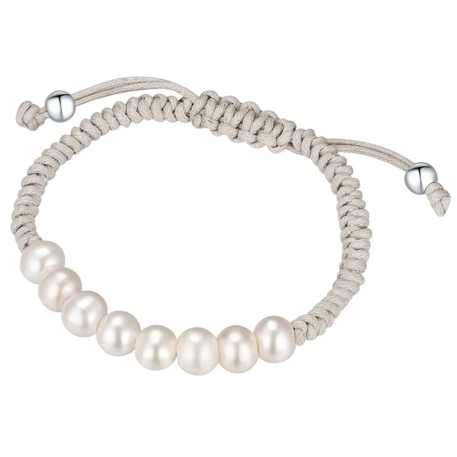Valero Pearls Perlen-Armband Sterling Silber Süßwasser-Zuchtperle in Silber Armbänder & Armreife 1 ct Damen