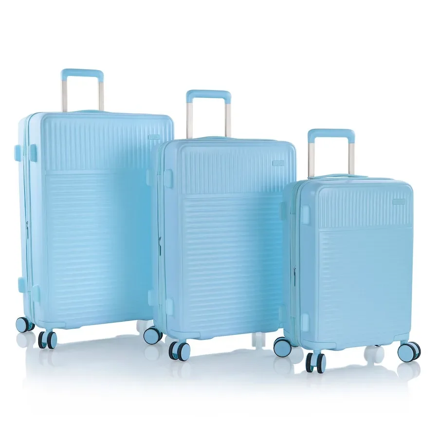 Heys Pastel 4 Rollen Kofferset 3-teilig mit Dehnfalte Reisetaschen 1 ct Grau Herren