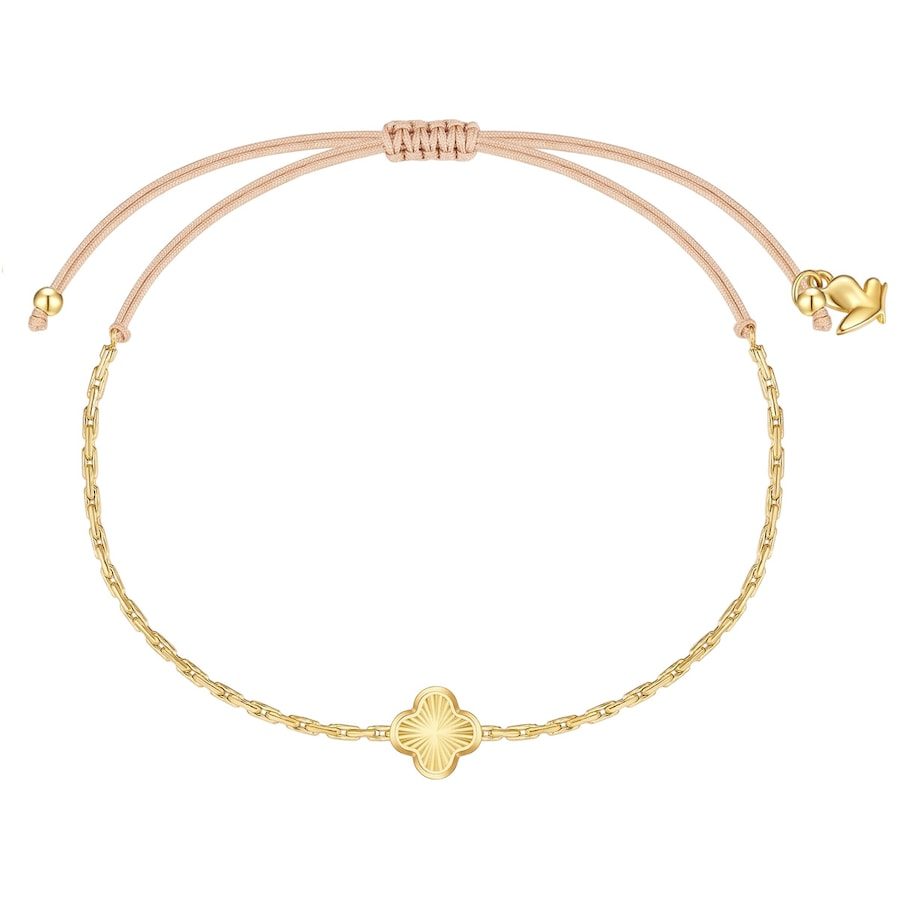 Glanzstücke München Armband Kleeblatt aus Edelstahl in gelbgold Armbänder & Armreife 1 ct Damen
