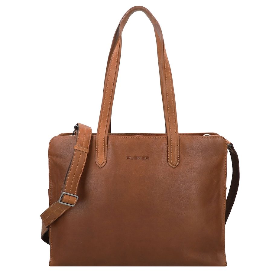 Plevier Power Aktentasche Leder 41.5 cm Laptopfach Laptoptaschen 1 ct Braun Damen